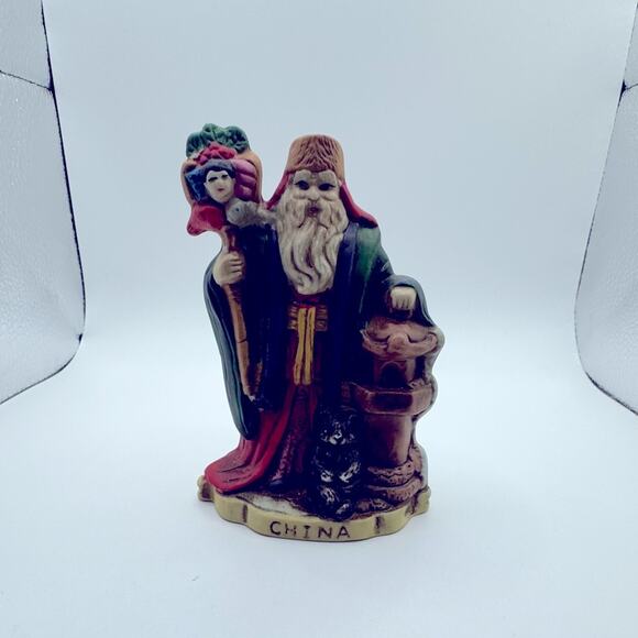 Figurine Santa's of the Nations - China / Vintage Figurine / Christmas/1991 NIB - Picture 7 of 9
